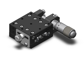 X Axis Manual Stage SEMX40-ASR With Micrometer Head & Reversed Slide Feeding